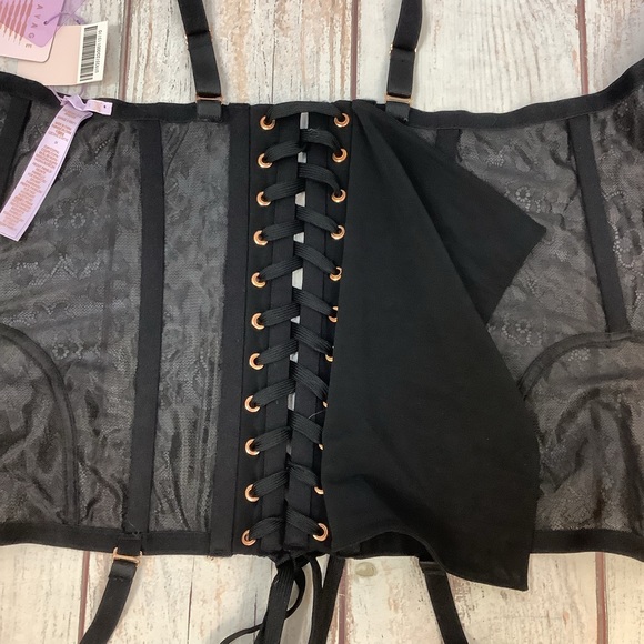 Savage x Fenty by Rihanna “Black Lace Up Corset” - Picture 13 of 16